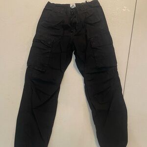 H&M Black Cargo Pants with Straight Leg Design